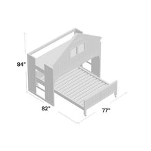 Load image into Gallery viewer, Riley Twin Over Full Tall Tree House Loft Bed